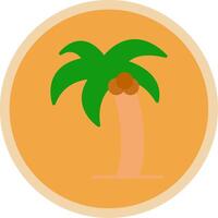 Palm Tree Flat Multi Circle Icon vector