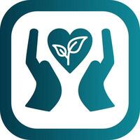 Nature Friendly Glyph Gradient Corner Icon vector