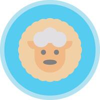 Sheep Flat Multi Circle Icon vector