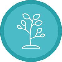 Tree Line Multi Circle Icon vector