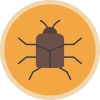 Stag Beetle Flat Multi Circle Icon vector