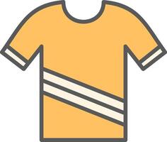 camisa línea lleno ligero icono vector