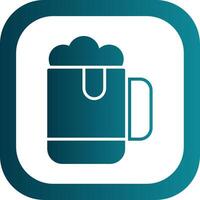 Beer Glyph Gradient Corner Icon vector