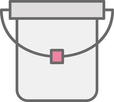 Bucket Line Filled Light Icon vector