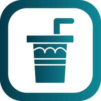 Soda Drink Glyph Gradient Corner Icon vector