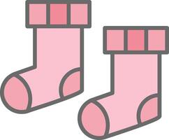 Socks Line Filled Light Icon vector