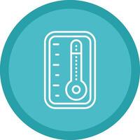 Thermometer Line Multi Circle Icon vector