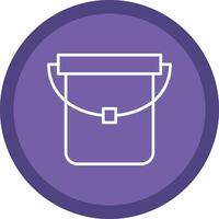 Bucket Line Multi Circle Icon vector