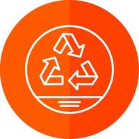 Recycle Line Yellow White Icon vector