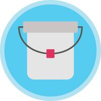 Bucket Flat Multi Circle Icon vector