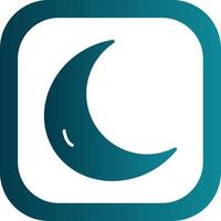 Moon Glyph Gradient Corner Icon vector