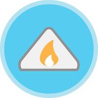 Warning Sign Flat Multi Circle Icon vector