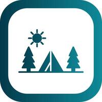 Camping Glyph Gradient Corner Icon vector