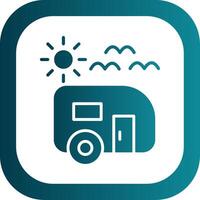 Trailer park Glyph Gradient Corner Icon vector