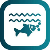 Fish Glyph Gradient Corner Icon vector