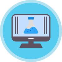 Computer Flat Multi Circle Icon vector