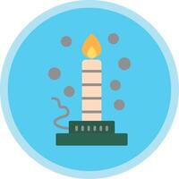 Bunsen Burner Flat Multi Circle Icon vector