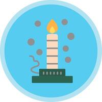 Bunsen Burner Flat Multi Circle Icon vector