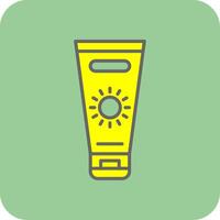 Sun Cream Glyph Gradient Corner Icon vector