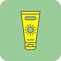 Sun Cream Glyph Gradient Corner Icon vector