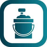 Sand Bucket Glyph Gradient Corner Icon vector