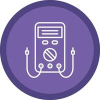 Multimeter Line Multi Circle Icon vector