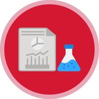 Chemical Analysis Flat Multi Circle Icon vector