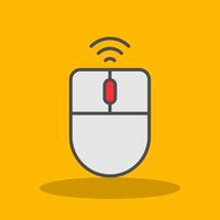 Wireless Mouse Filled Shadow Icon vector