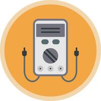 Multimeter Flat Multi Circle Icon vector