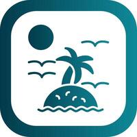 Island Glyph Gradient Corner Icon vector