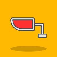 Side Mirror Filled Shadow Icon vector