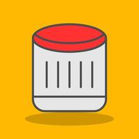 Oil Filter Filled Shadow Icon vector