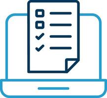 OnLine Blue Two Color Testing Line Blue Two Color Icon vector