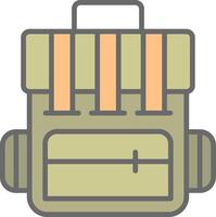 Backpack Line Filled Light Icon vector