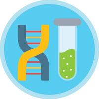 Dna Flat Multi Circle Icon vector