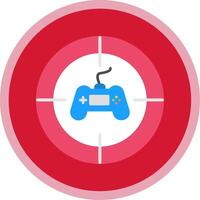 Shooting Game Flat Multi Circle Icon vector