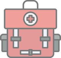 First Aid Line Filled Light Icon vector