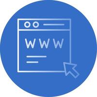 Web Page Flat Bubble Icon vector