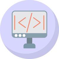 Programming Flat Bubble Icon vector