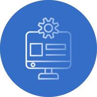 Web Administrator Flat Bubble Icon vector