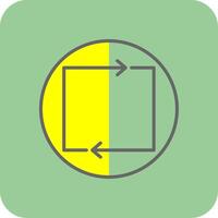 Loop Filled Yellow Icon vector