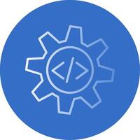 Configuration Flat Bubble Icon vector