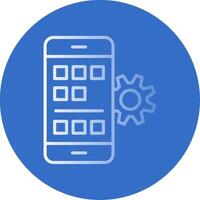 Application Development Flat Bubble Icon vector
