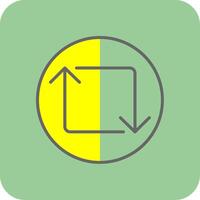 Loop Filled Yellow Icon vector