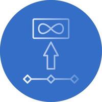 Unlimited Storage Flat Bubble Icon vector
