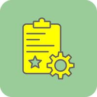 Quality Control Filled Yellow Icon vector