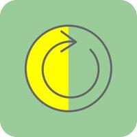 Loop Filled Yellow Icon vector