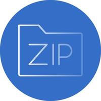 Zip Files Flat Bubble Icon vector