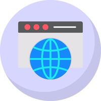 Web Browser Flat Bubble Icon vector