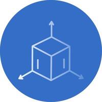 3D Modeling Flat Bubble Icon vector